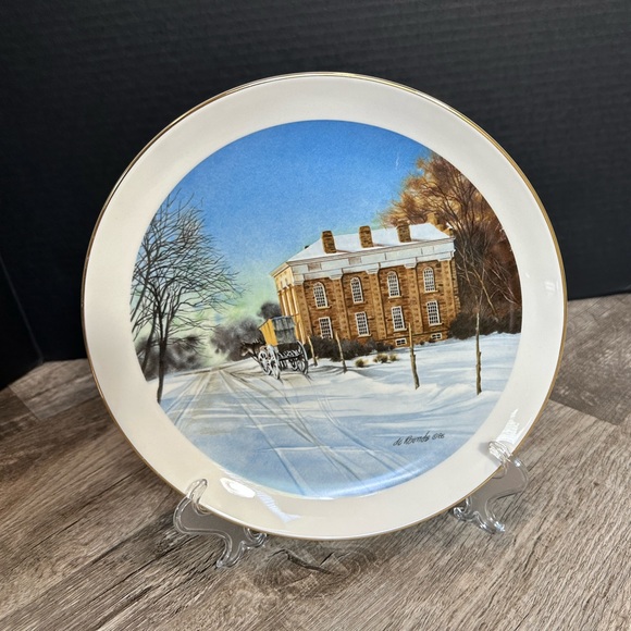 AL ROUNDS UTAH PICTURE PLATE-1987 TERRITORIAL CAPITOL IN FILMORE-THE VALLEY BANK - Picture 3 of 9